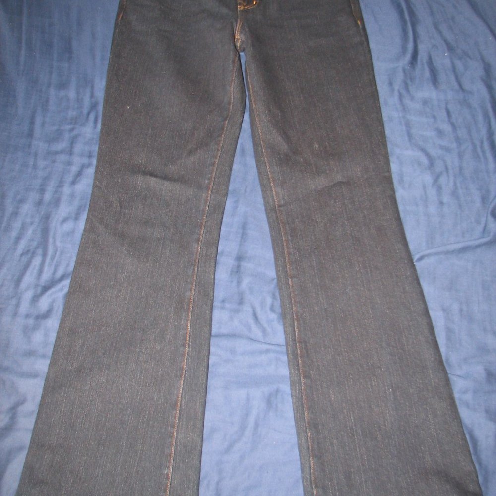 J brand women's jeans sz 26 dark wash flare stretch low rise jeans